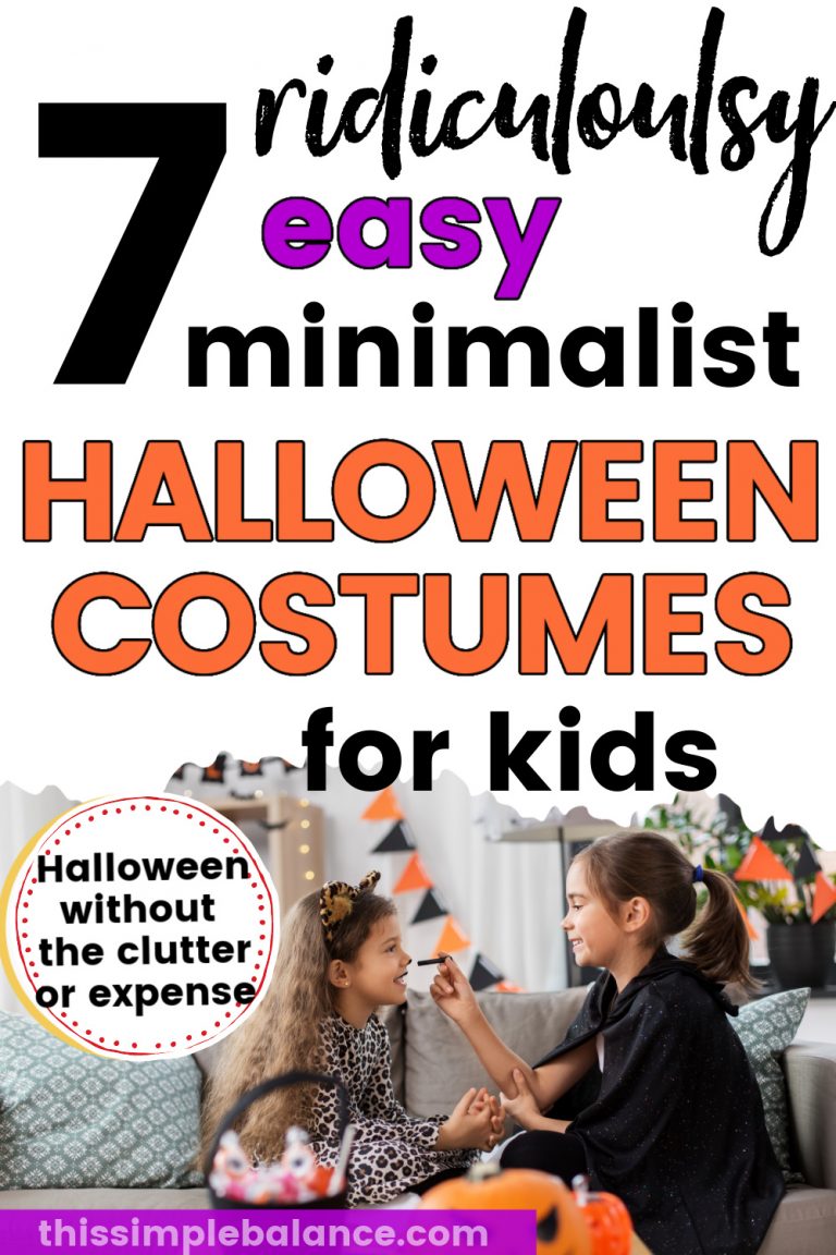 7 Easy Minimalist Halloween Costumes For Kids - This Simple Balance